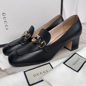 Zumi GG Logo Pumps Black Leather