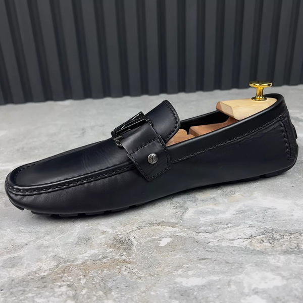 Monte Carlo Moccasins Black Leather
