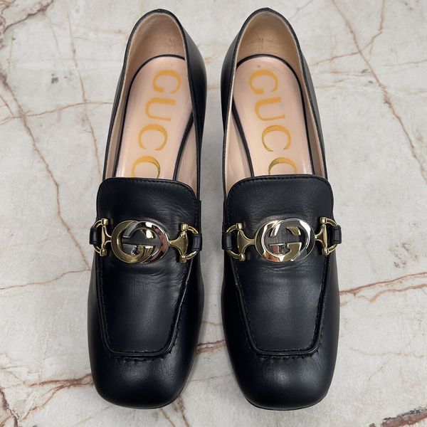 Zumi GG Logo Pumps Black Leather