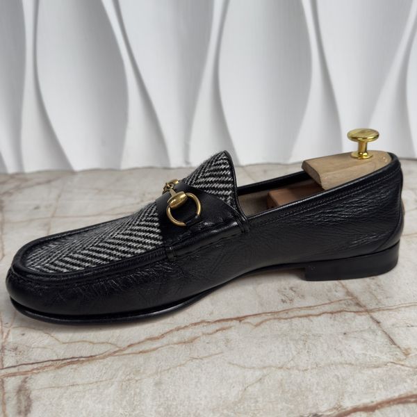 1953 Horsebit Loafer Bee Tweed Black Leather