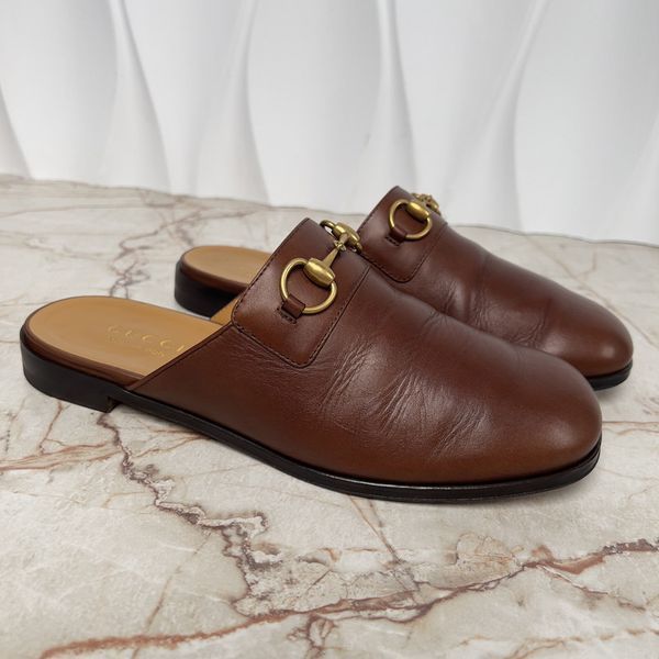River Horsebit Clogs Brown Leather