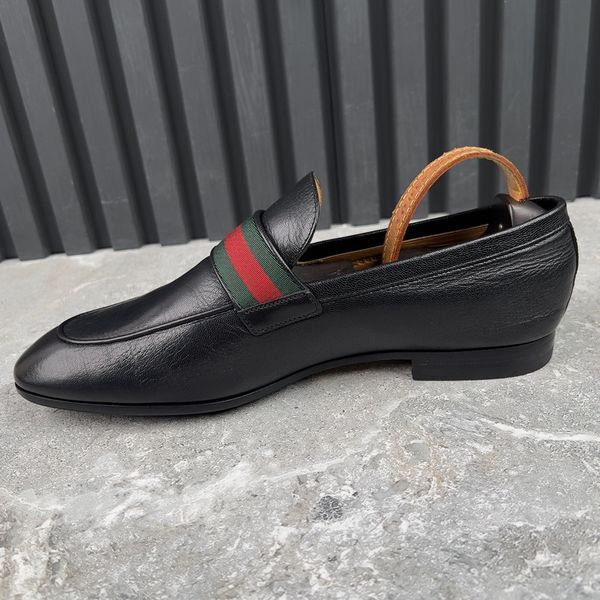 Donnie Double GG Web Loafers Black Leather