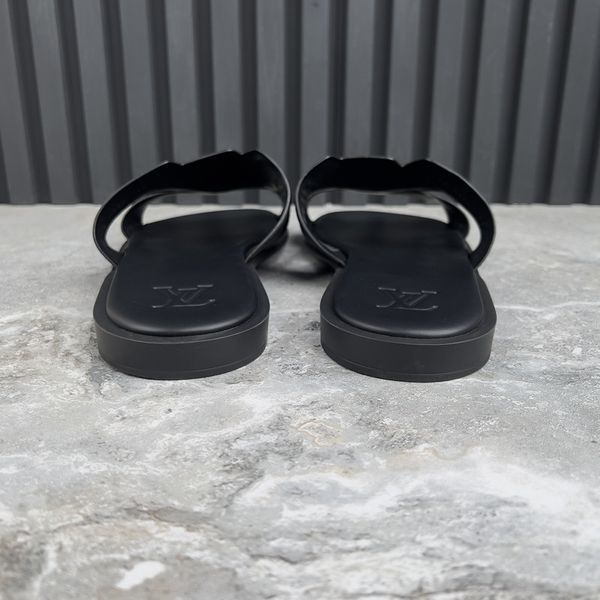 LV Oasis Slides Mule Monogram Black Leather