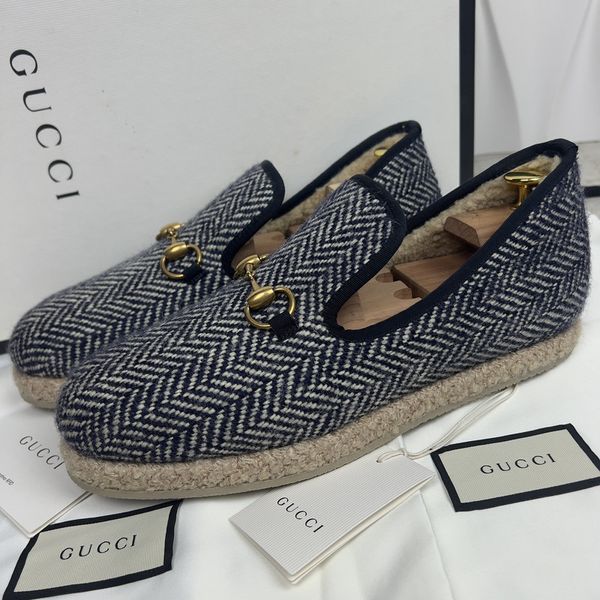 Fria Horsebit Espadrille Loafer Wool Navy