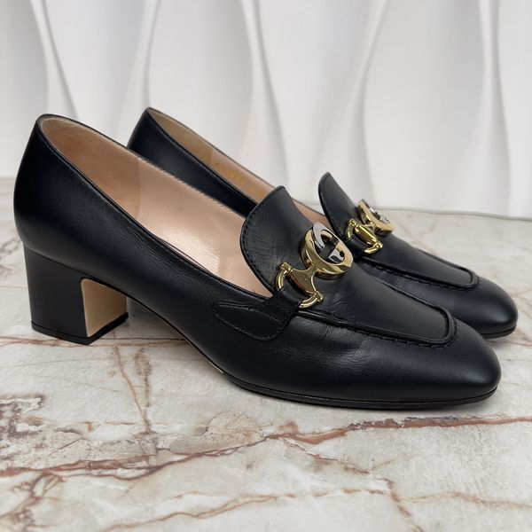 Zumi GG Logo Pumps Black Leather
