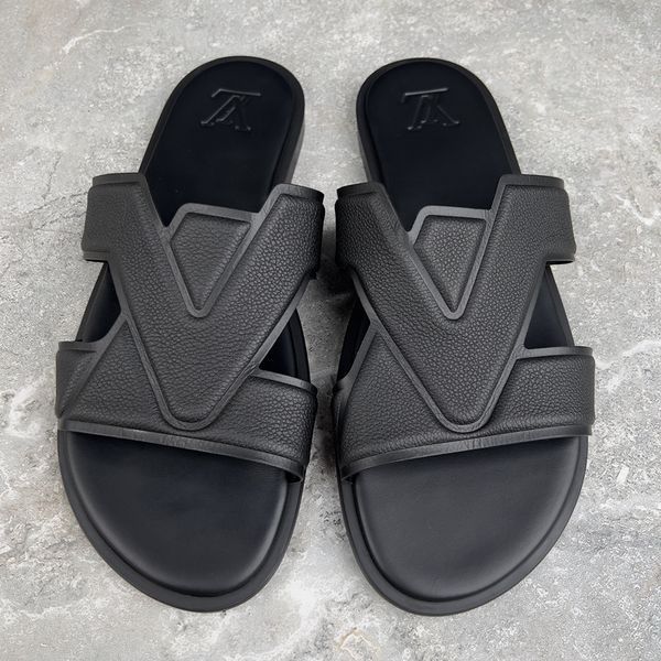 LV Oasis Slides Mule Monogram Black Leather
