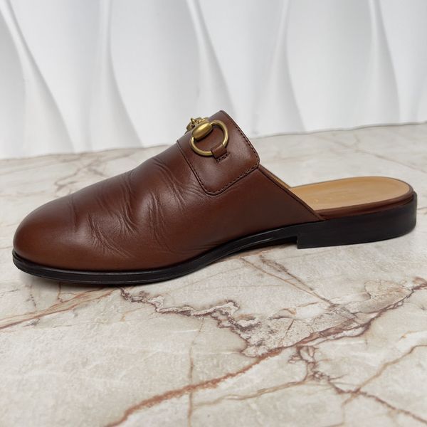 River Horsebit Clogs Brown Leather