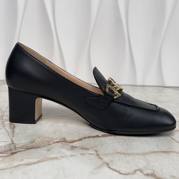Zumi GG Logo Pumps Black Leather
