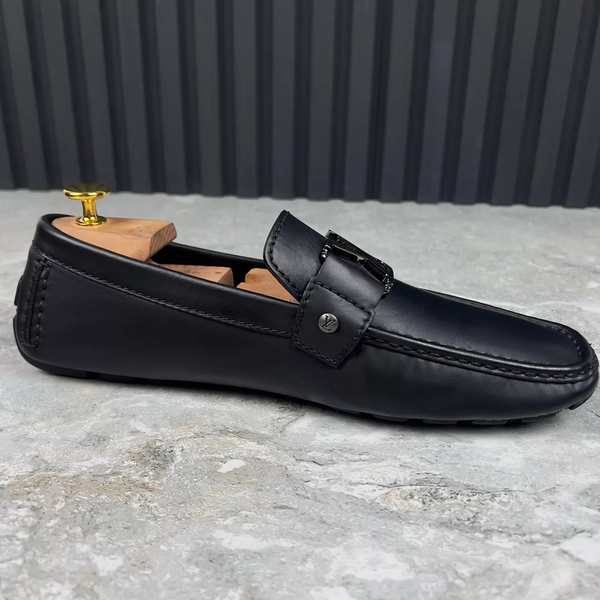 Monte Carlo Moccasins Black Leather