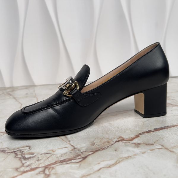 Zumi GG Logo Pumps Black Leather