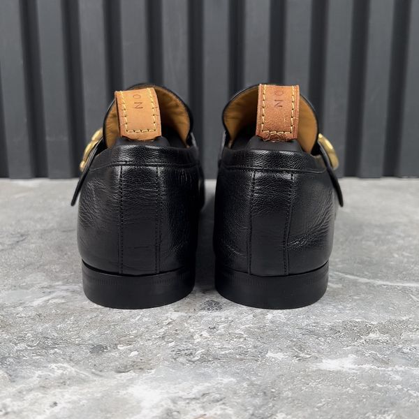 Donnie Double GG Web Loafers Black Leather