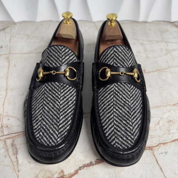 1953 Horsebit Loafer Bee Tweed Black Leather