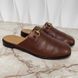 River Horsebit Clogs Brown Leather