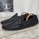 Hockenheim Damier Driving Moccasin Black Leather