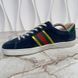 Ace Web Foil Gold Sneakers Blue Velour