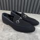 Jordaan Horsebit Loafers Blue Navy Canvas