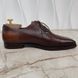 Alessandro Demesure Dress Shoes Oxfords Textured Brown Leather