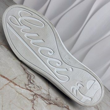 Signature Slipon GG Monogram Embossed Red Leather