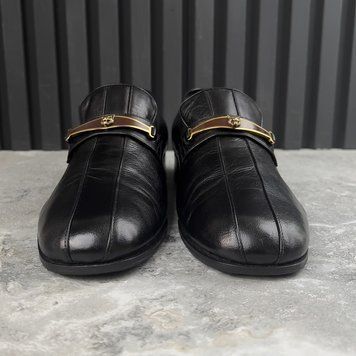 Tiger Embellished Loafers Black Leather