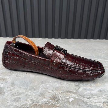 Monte Carlo Maroon Crocodile Alligator Skin