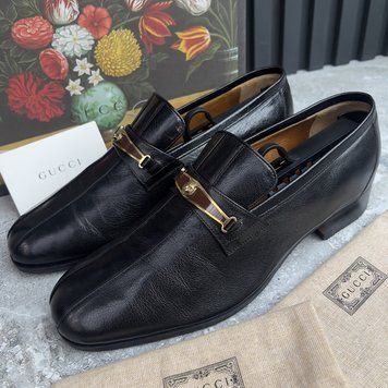 Tiger Embellished Loafers Black Leather