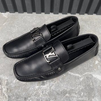 Monte Carlo Moccasins Black Leather