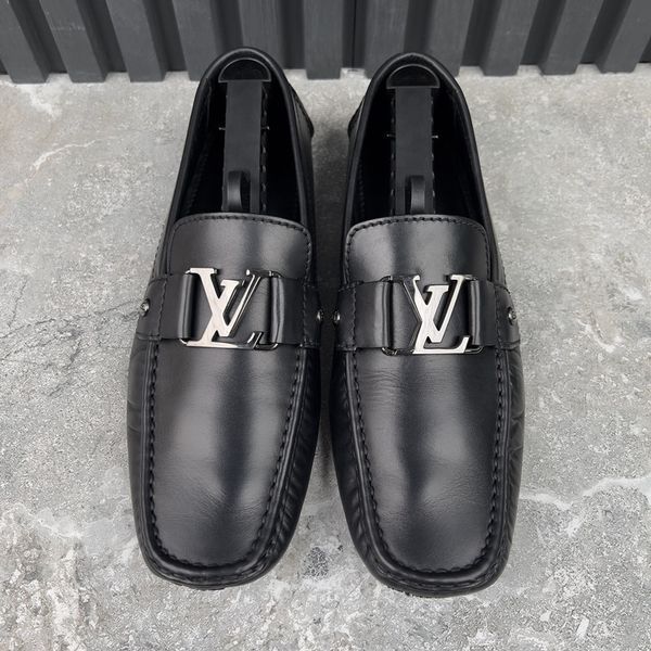Monte Carlo Moccasins Black Leather