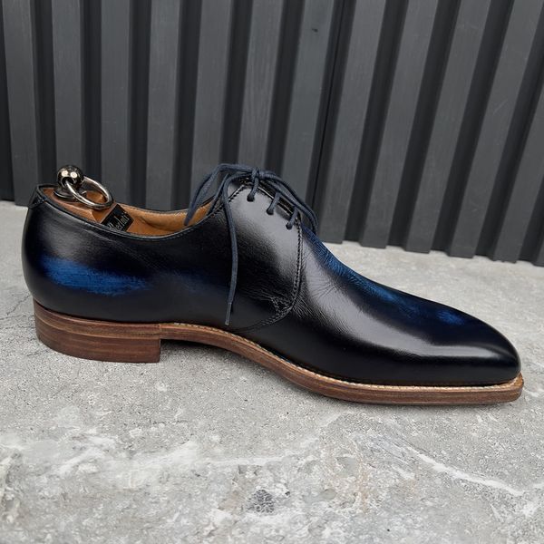 Highbury Derby Dress Blue Patina Leather