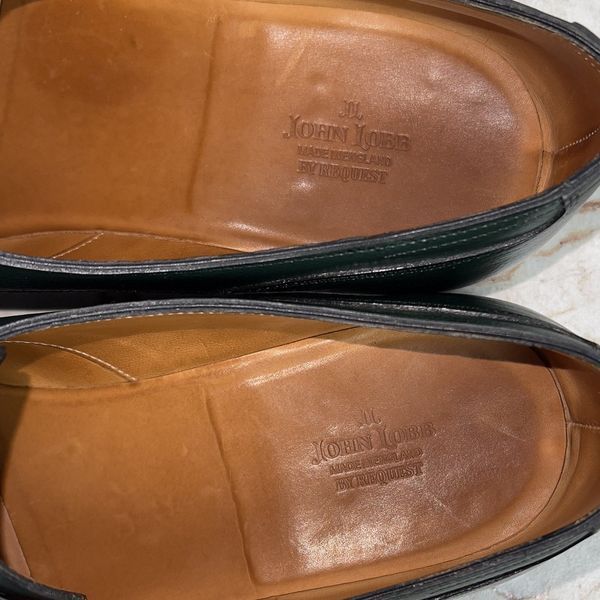 Dress Shoes Monk Straps Green Leather