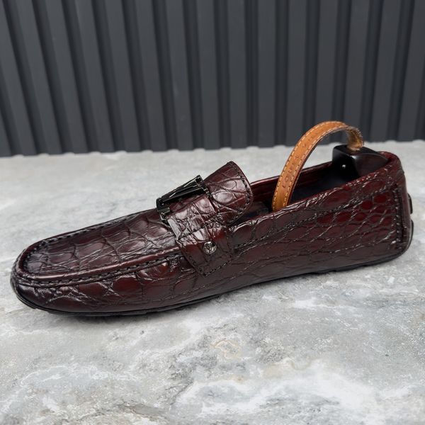 Monte Carlo Maroon Crocodile Alligator Skin