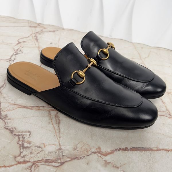 Princetown Horsebit Mule Black Leather