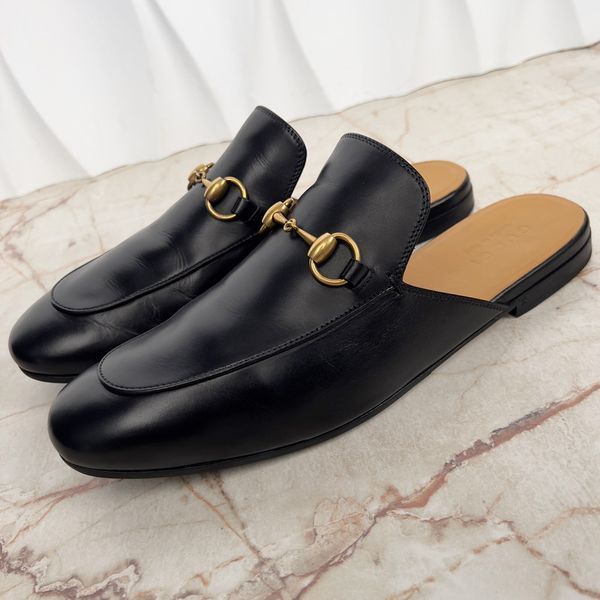 Princetown Horsebit Mule Black Leather