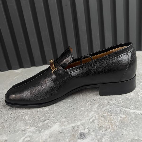 Tiger Embellished Loafers Black Leather
