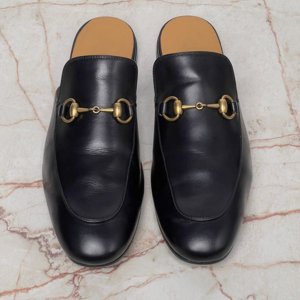 Princetown Horsebit Mule Black Leather