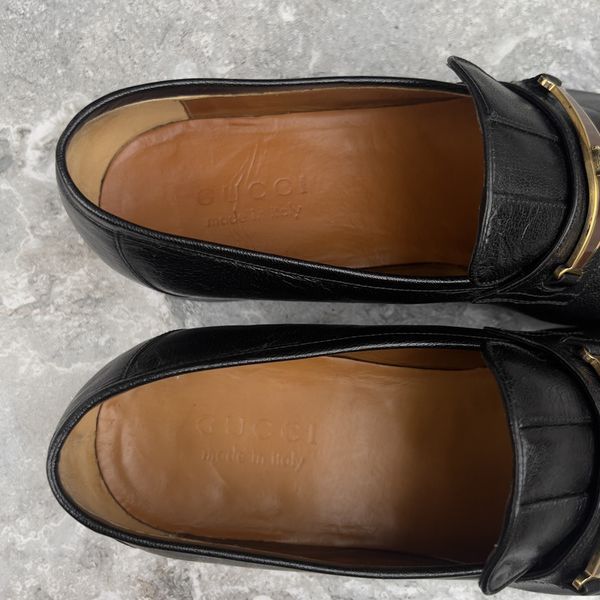 Tiger Embellished Loafers Black Leather
