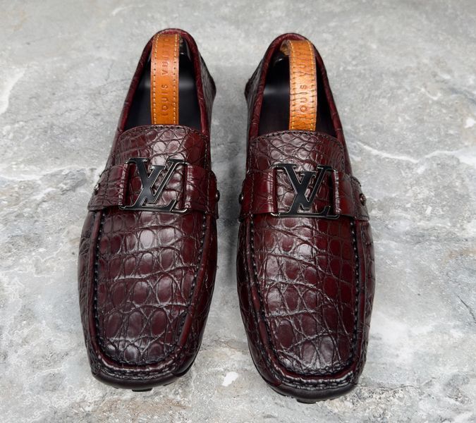 Monte Carlo Maroon Crocodile Alligator Skin