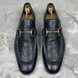 Tom Ford Era GG Monogram лофери темно-сині шкіряні з тисненням 3210 фото 6