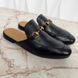 Princetown Horsebit Mule Black Leather