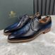 Highbury Derby Dress Blue Patina Leather