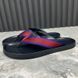 Thong Logo Sandals Black Leather