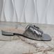 Marmont Double G Mule Sequin Silver Leather