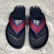 Thong Logo Sandals Black Leather
