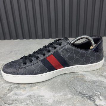 Ace Supreme GG Sneakers Gray Leather Canva