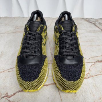 Run Away Damier Sneakers Black Yellow Mesh