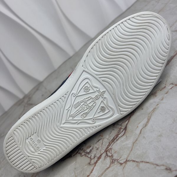 Ace Web GG Monogram Sneakers Blue Leather