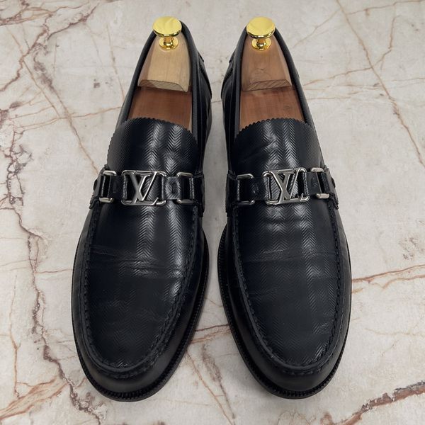 Major Loafer Herringbone Black Leather