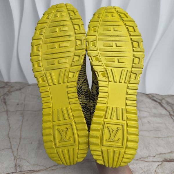 Run Away Damier Sneakers Black Yellow Mesh