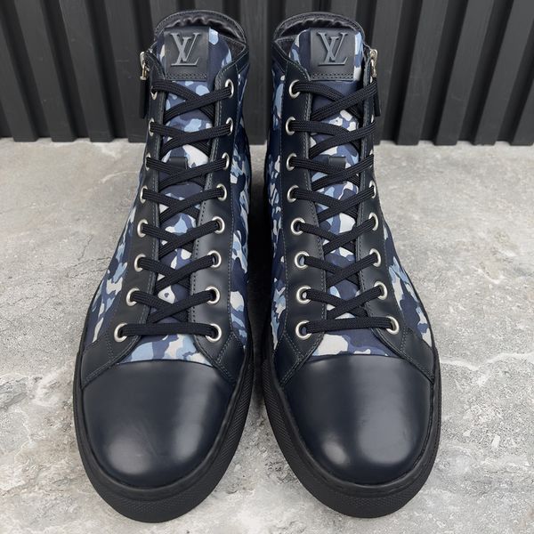 Challenge Zip Up Sneakers Blue Camouflag Nylon