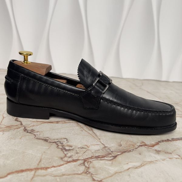 Major Loafer Herringbone Black Leather