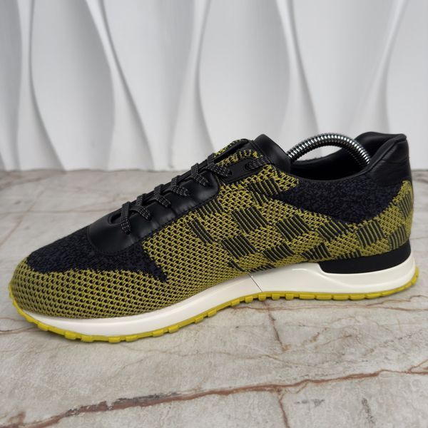 Run Away Damier Sneakers Black Yellow Mesh